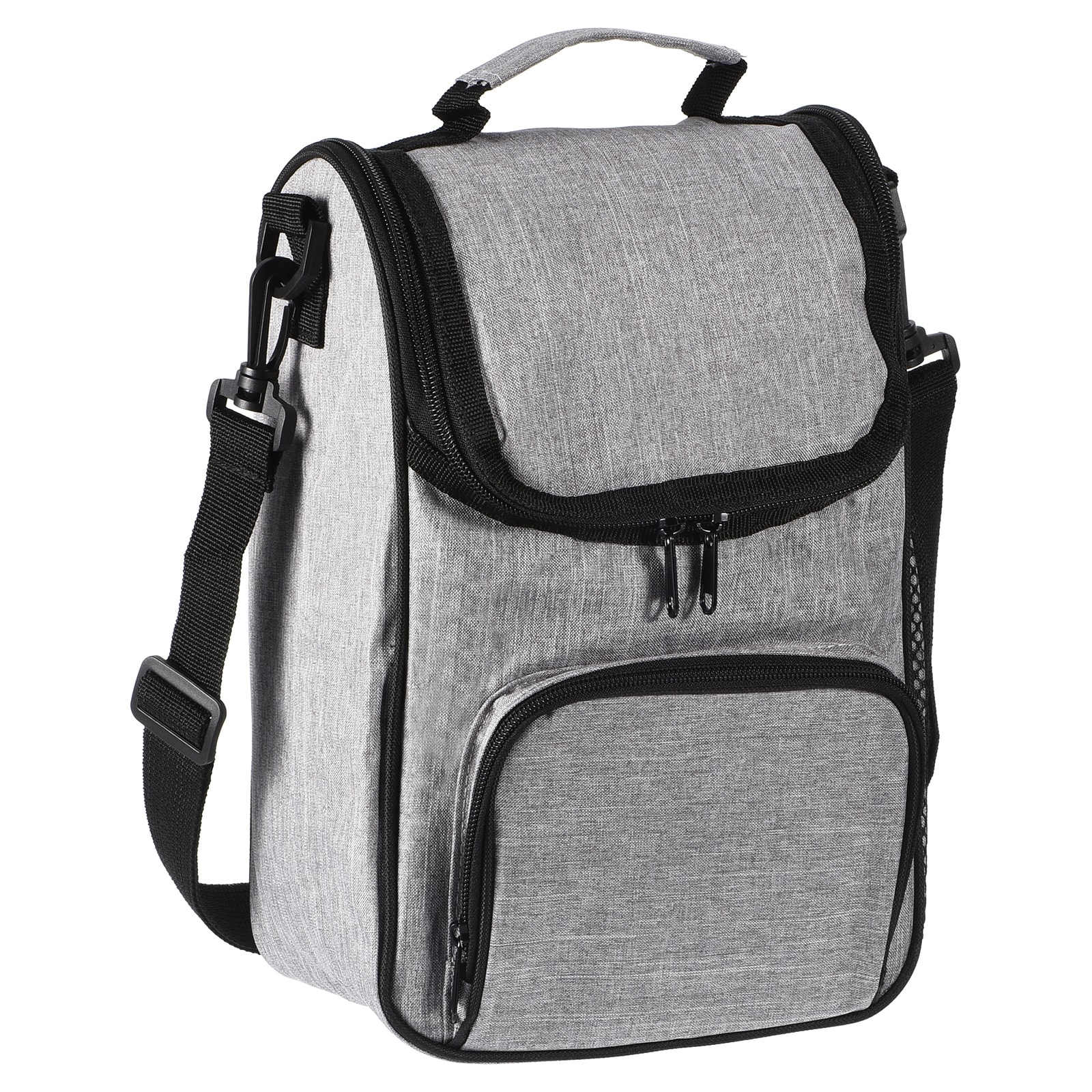 Waterproof Lunch Bag Lunch Box with Shoulder Strap for Picnic, Grey