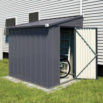 VEIKOUS Outdoor Storage Shed with lean-to Roof for Backyard