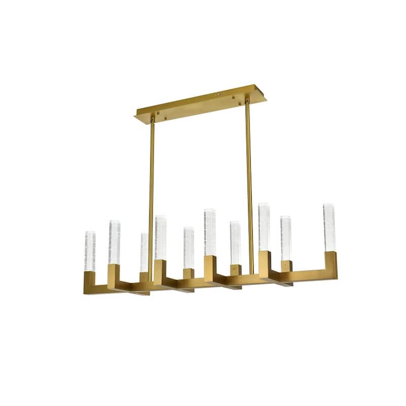 Elegant Lighting 1030G48 Noemi 48" Wide LED Crystal Linear Pendant