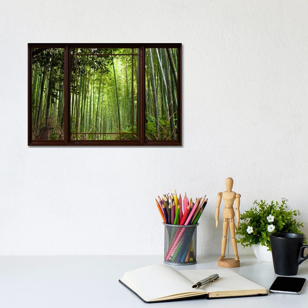 iCanvas "Bamboo Forest Window View" by Unknown Artist Canvas Print