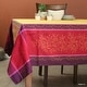 preview thumbnail 6 of 4, Wipeable Spill Resistant French Cotton Olive Jacquard Tablecloth