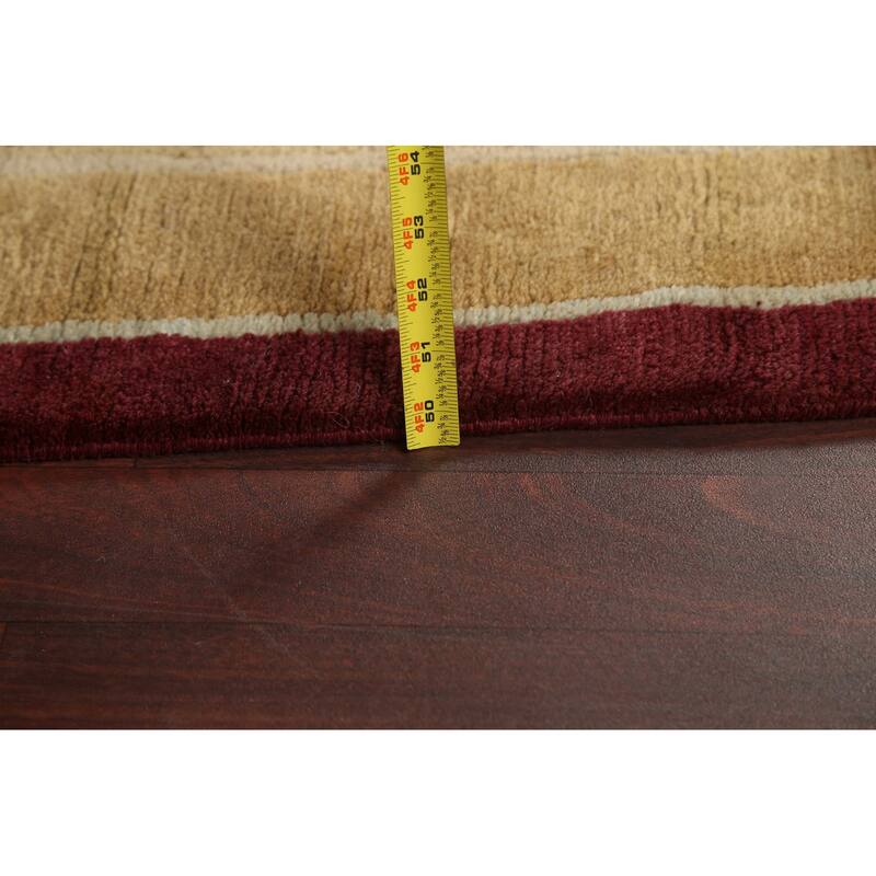 Geometric Vegetable Dye Nepalese Oriental Area Rug Wool Hand-knotted - 8'4" x 10'3"