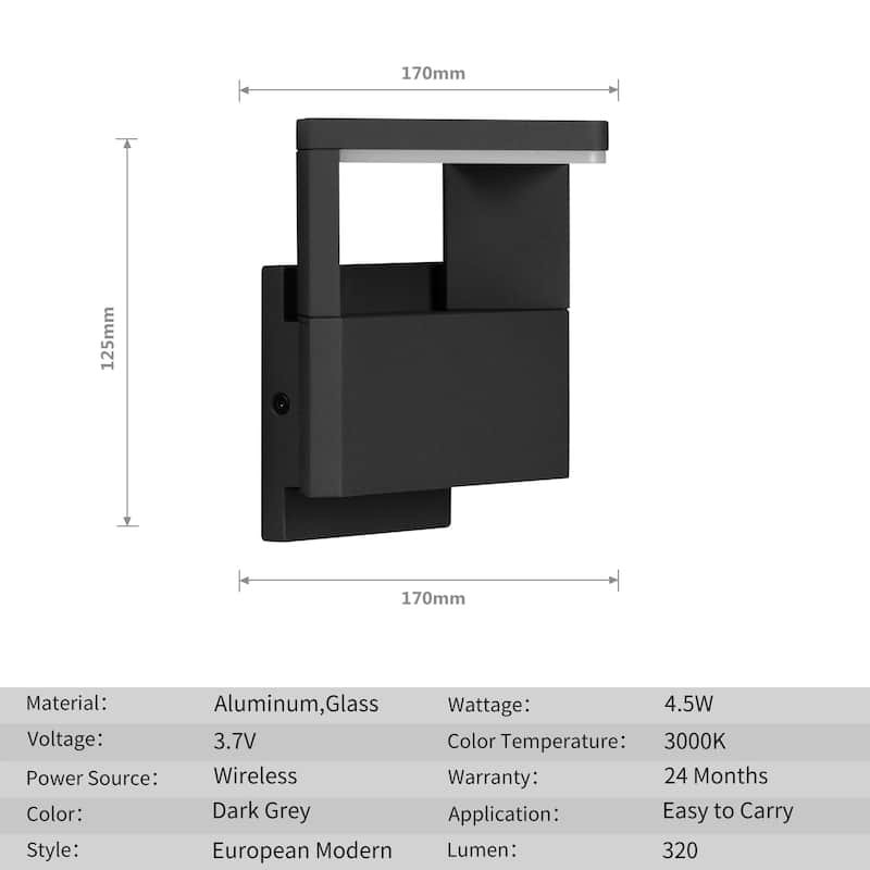 Wall Light Outdoor LED Wall Mount Lamp Modern Wall Mount Sconce Lantern Fixture for Porch Front Door