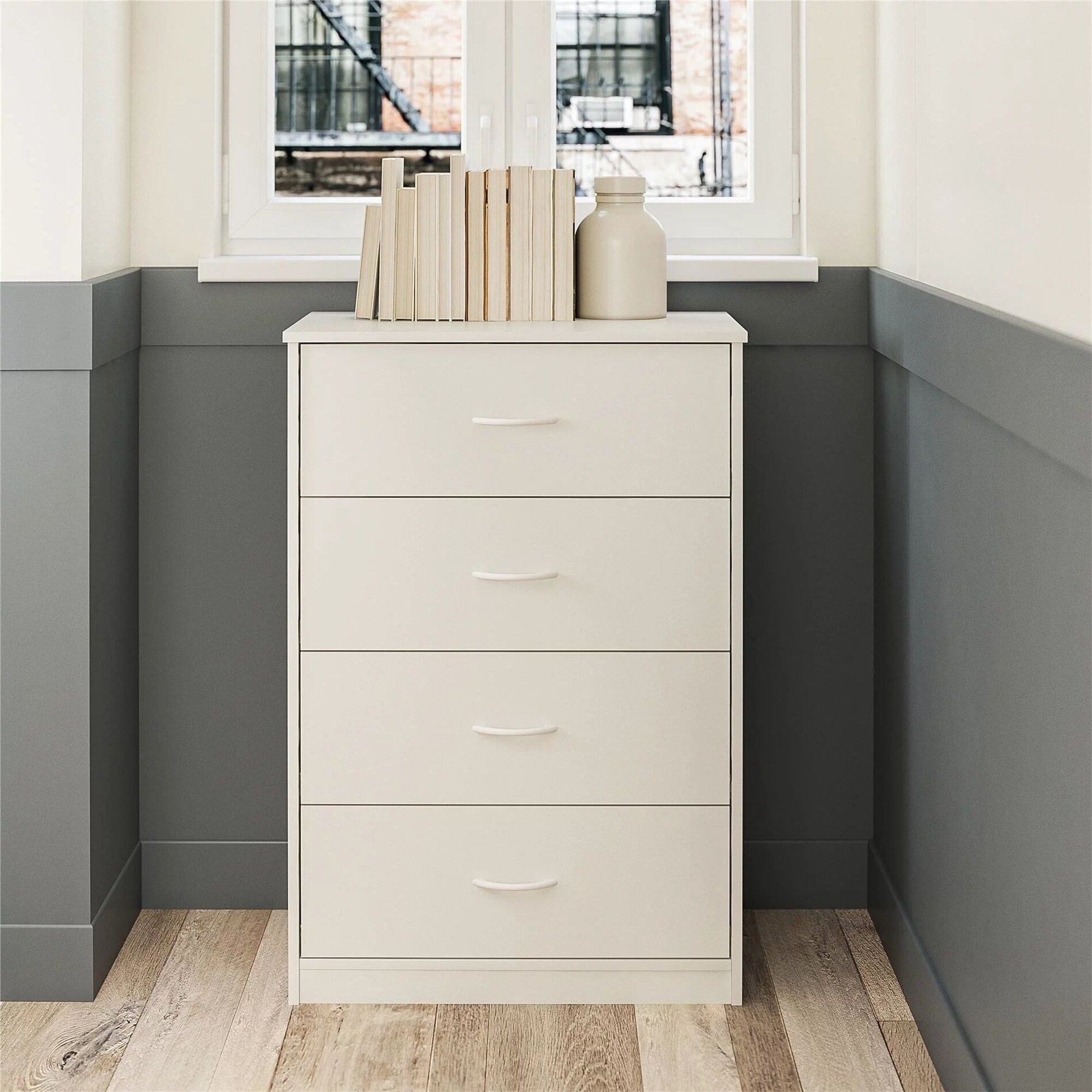 mainstays classic 4 drawer dresser Mainstays Modern 4 Drawer Dresser, Natural Teak