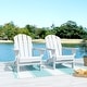 preview thumbnail 105 of 129, POLYTRENDS Laguna All Weather Poly Outdoor Adirondack Chair - Foldable (Set of 2) White