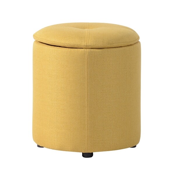 Copper Grove Fabric Upholstery Cylindrical Storage Ottoman. Opens flyout.