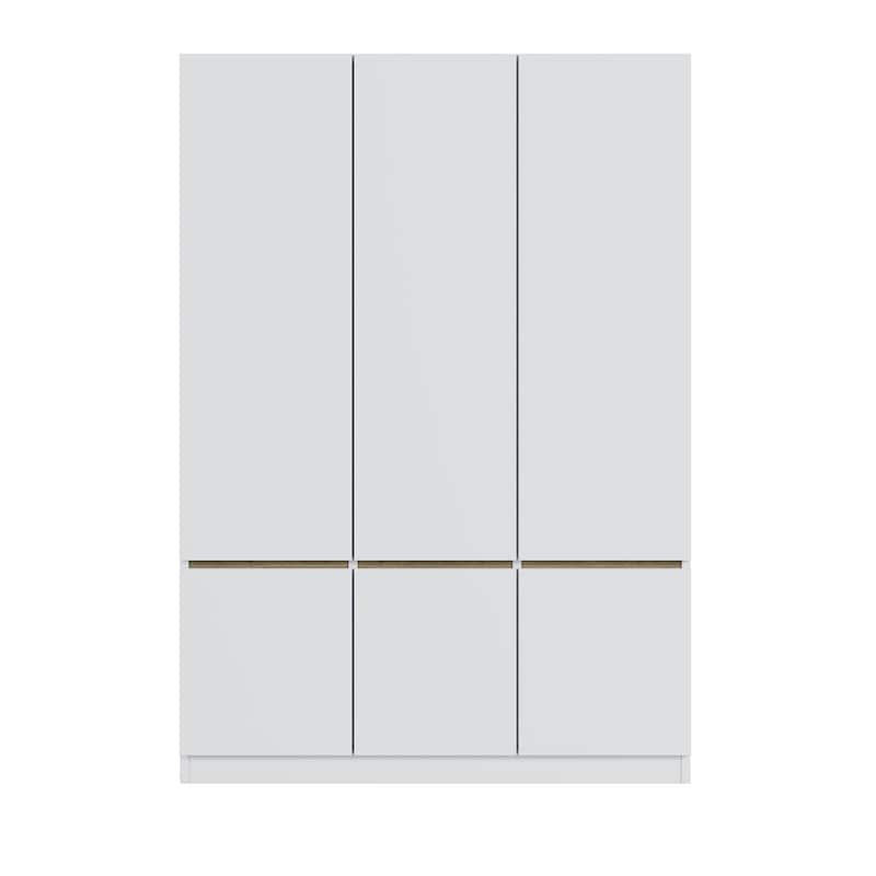 Modern and Simple Design,Multi Functional Storage,6 Doors Wooden Wardrobe Storage for Bedroom