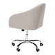preview thumbnail 9 of 7, SAFAVIEH Amy Tufted Linen Chrome Leg Swivel Adjustable Office Chair - 24" x 22" x 31.9"