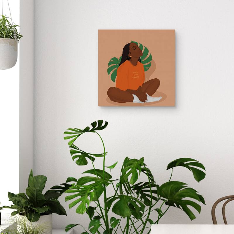 Worthy Loved Cared For by Princella Canvas Art Print