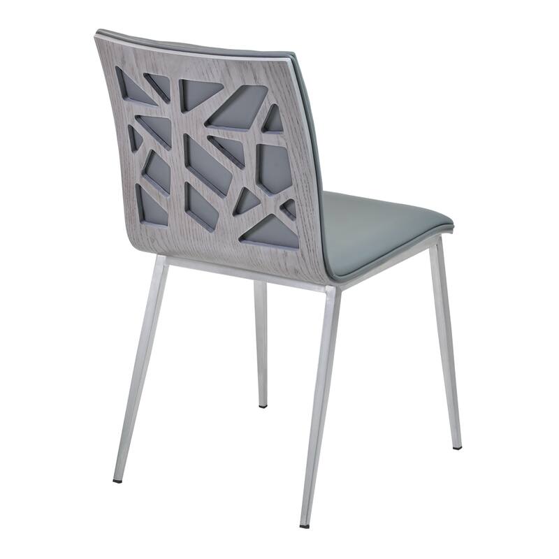 Crystal Upholstered Wood and Metal Armless Dining Chairs - Set of 2