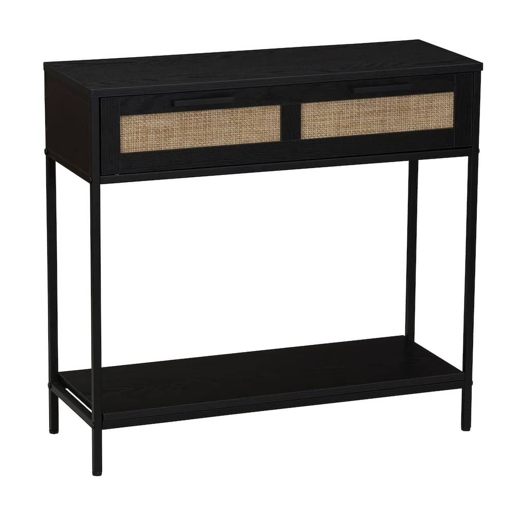 Household Essentials Bungalow Console Sofa Table with Storage Shelf and 2 Drawers - 11.6"L x 31.3"W x 29.5"H