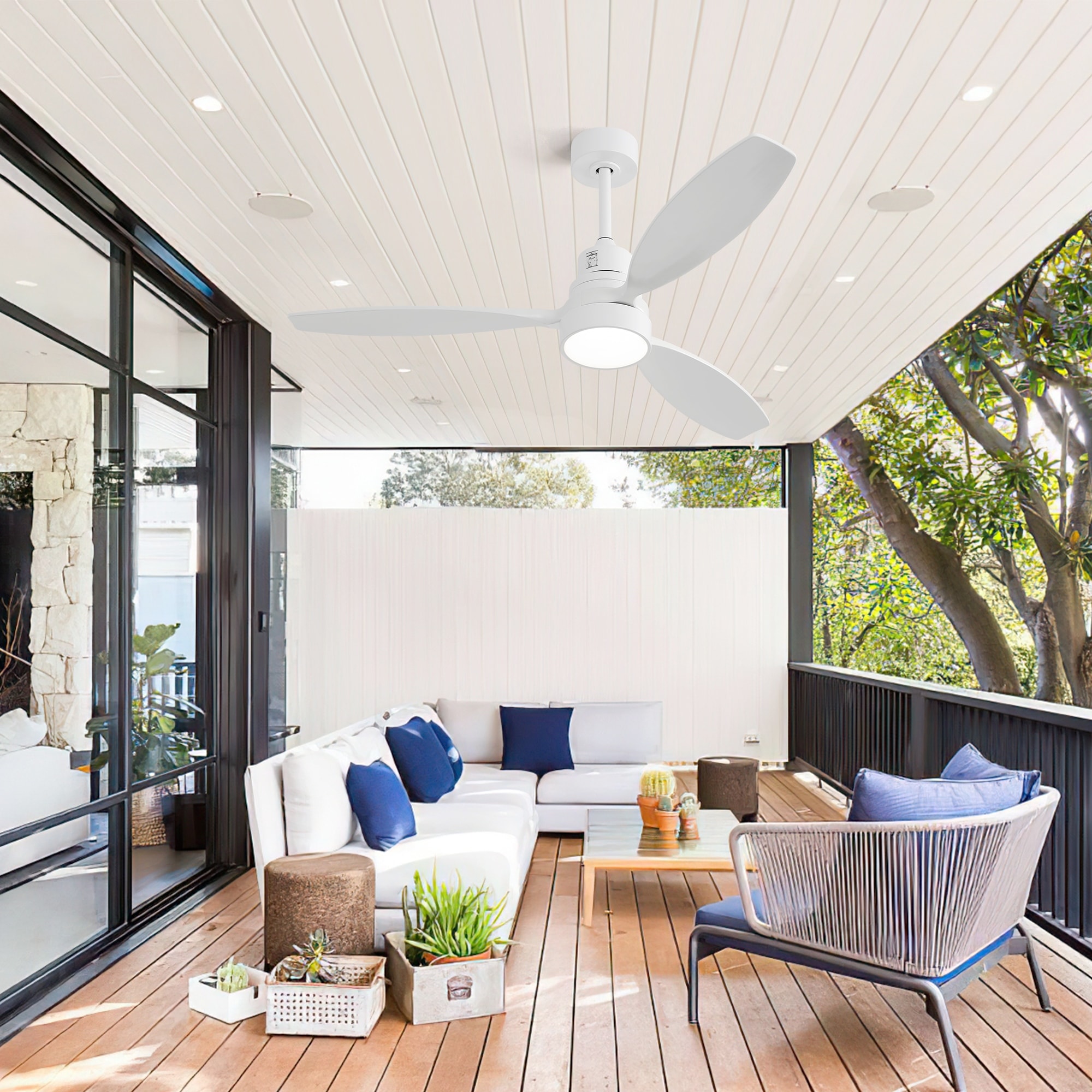 Modern Ceiling Fan with Remote Control & Reversible Motor