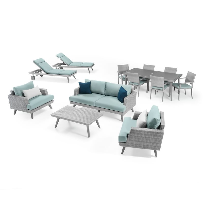 Portofino Casual 13 Piece Sunbrella Outdoor Patio Estate Set