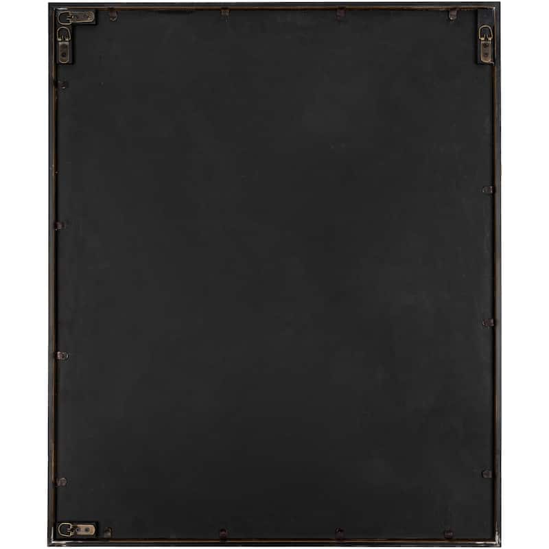 Edin Hand-Painted Gold Modern Mirror - 36"H x 30"W x 1.5"D