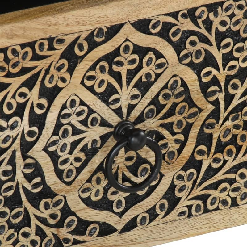 vidaXL Bedside Cabinet 15.7"x13"x18.1" Solid Wood Mango - 15.7" x 13" x 18.1"