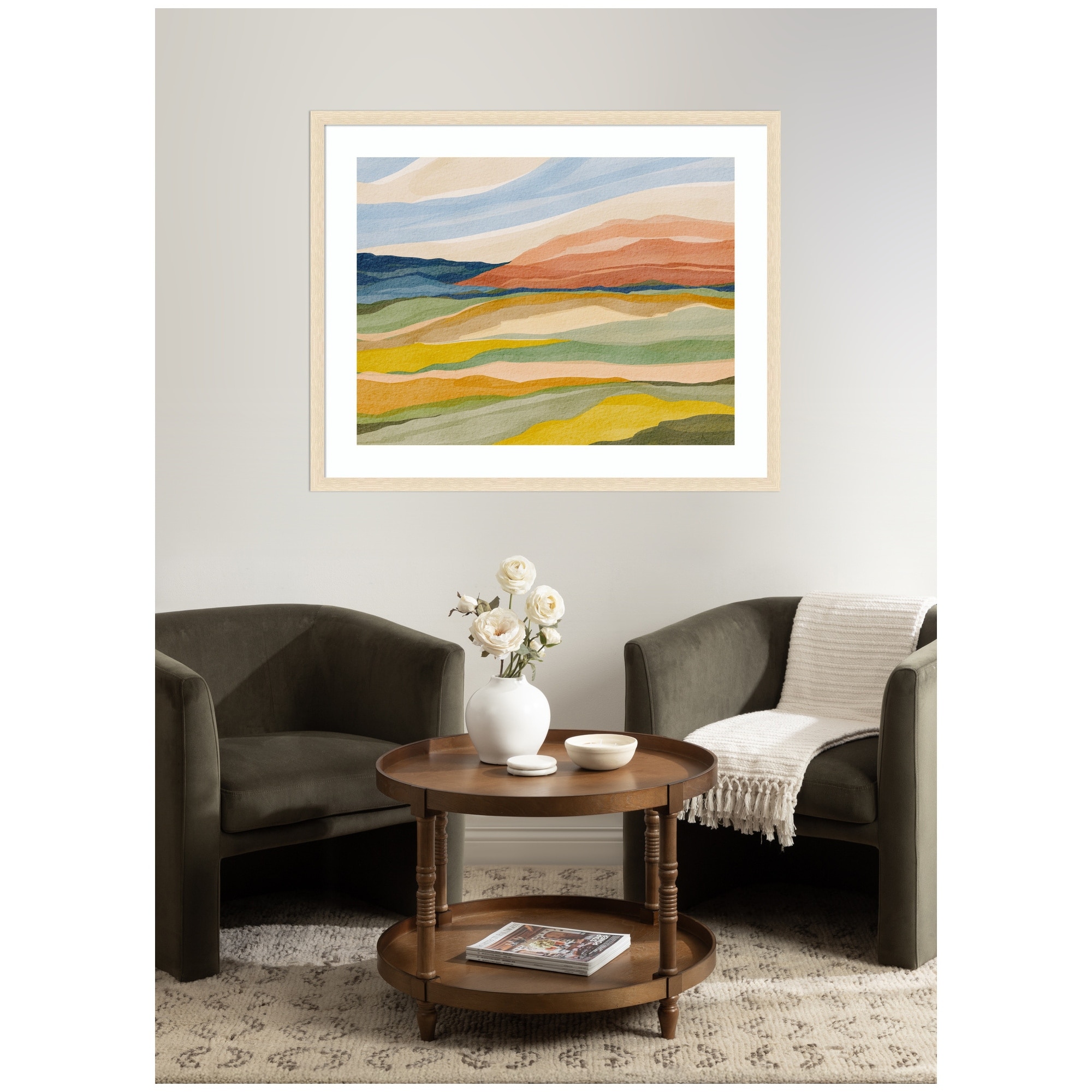 Kate and Laurel Framed Art Vibrant Rhythm by Nikita Jariwala
