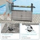 preview thumbnail 7 of 18, Costway Outdoor Bar Cart with Tempered Glass Top Storage Cabinet & 8 - See Details