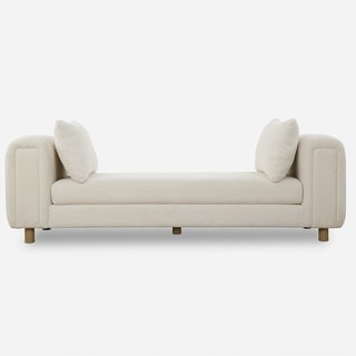 Uttermost Repose Oversized Ivory Bench - 28.5'' H X 90.5'' W X 26'' D