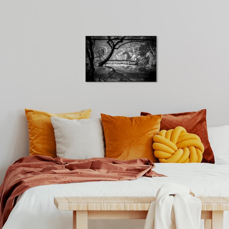 Wynwood Studio Canvas Abstract Wild Horses Black and Traditional Wall Art Canvas Print - 16 x 24