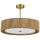preview thumbnail 40 of 71, 3-Light 20"W Drum Fabric Semi Flush Mount Pendant Chandelier