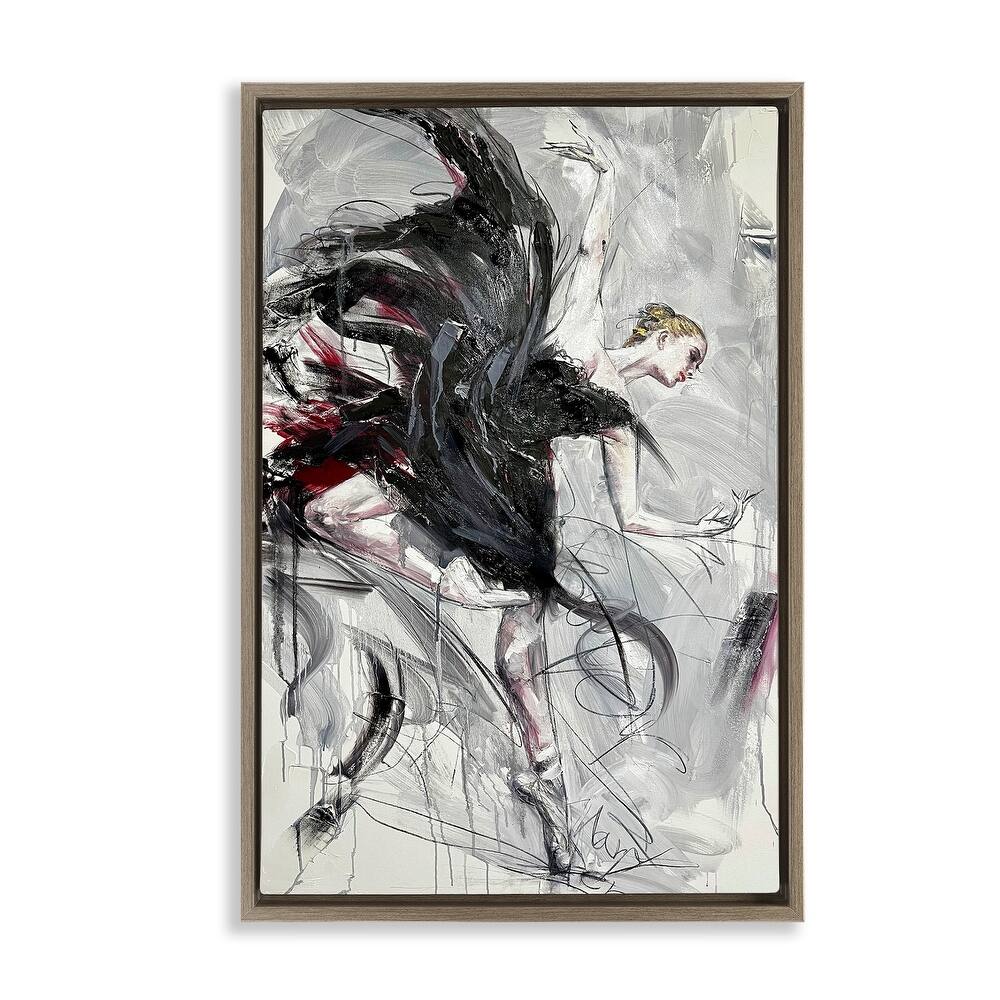 Stupell Modern Elegance Dancer Framed Floater Canvas Wall Art Design By Lucille Lee