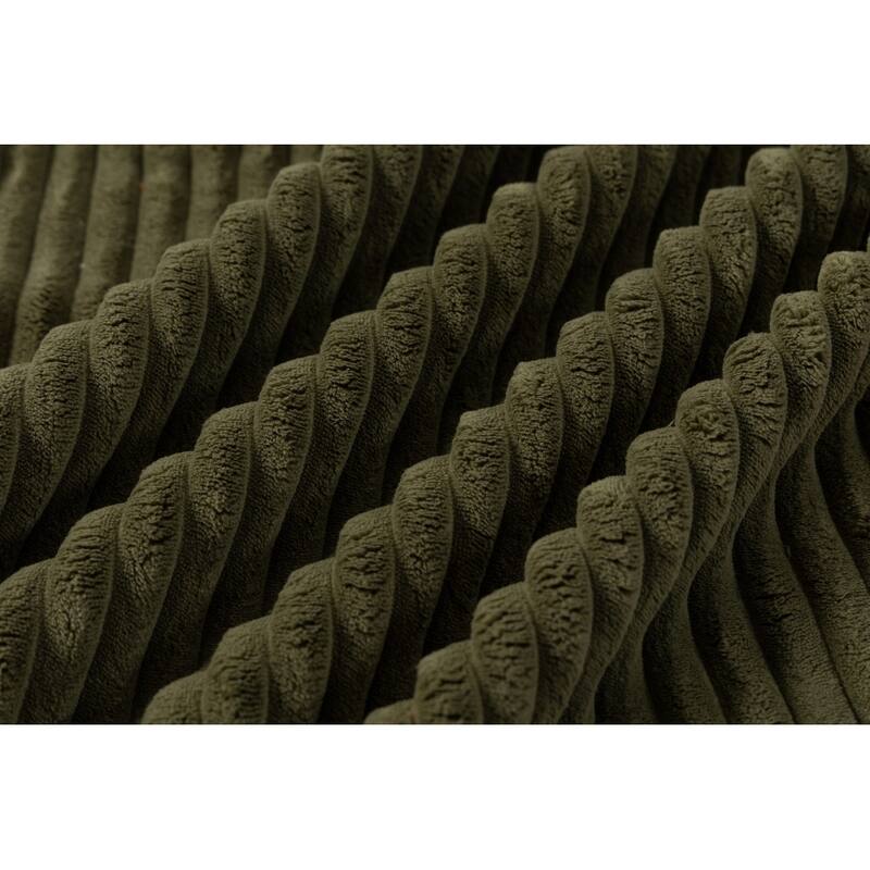 103" L-Shaped Corduroy Boneless Sectional Sofa with Movable Ottoman