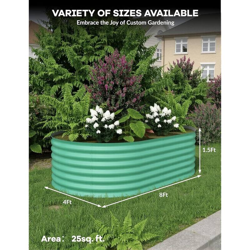 Galvanized Raised Planter Boxes Outdoor, for Vegetables, Fruits, Flower