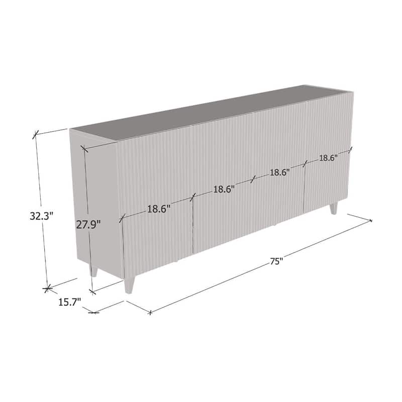 Pafos 4D 75" Sideboard