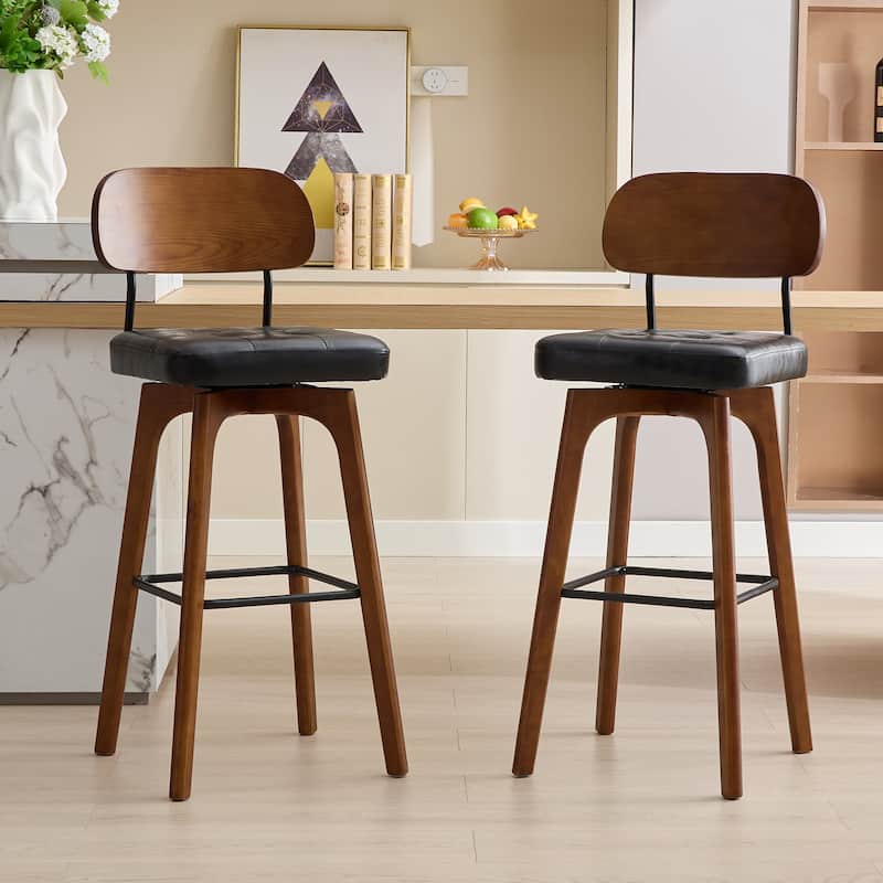 Swivel Bar Stool Set of 2/3/4 with Back Support
