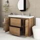preview thumbnail 58 of 85, Floating Bathroom Vanity with Integrated Resin Top