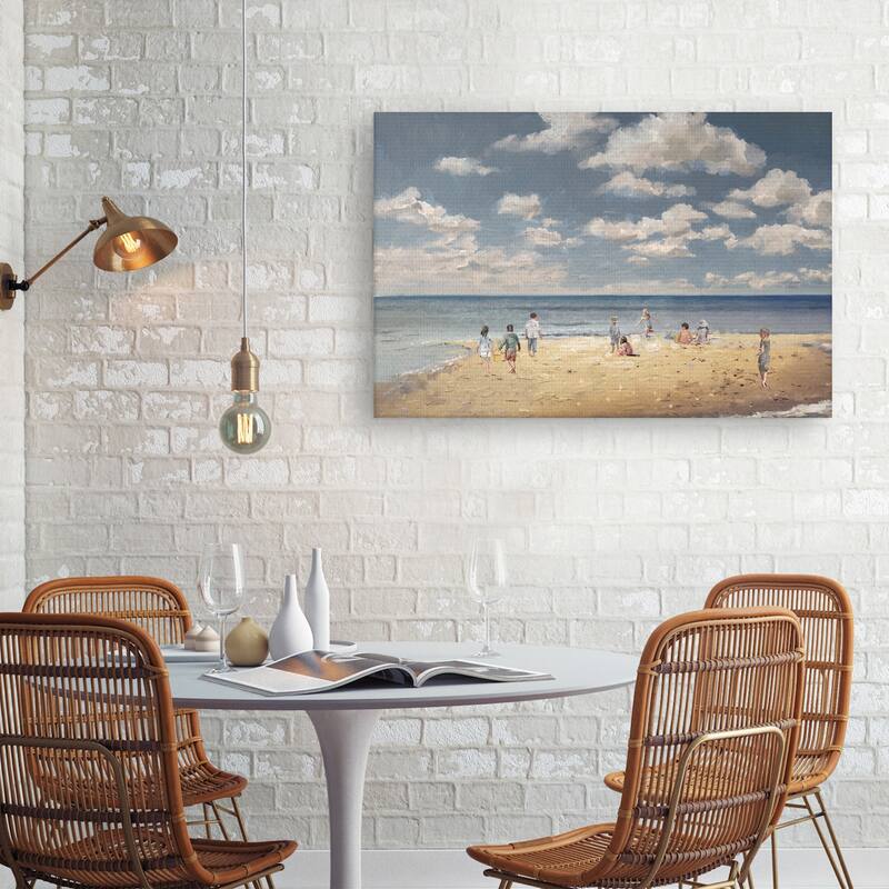 Beach Play by Studio Arts Canvas Art Print
