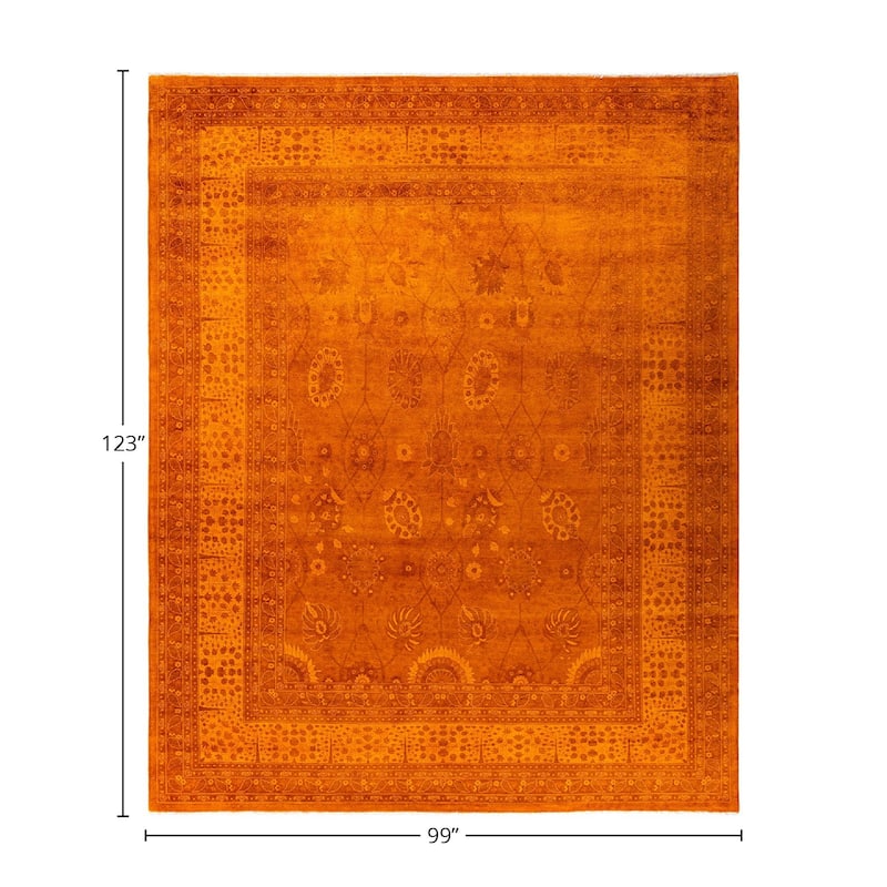 Fine Vibrance, One-of-a-Kind Hand-Knotted Area Rug - Gold, 8' 3" x 10' 3" - 8' 3" x 10' 3"