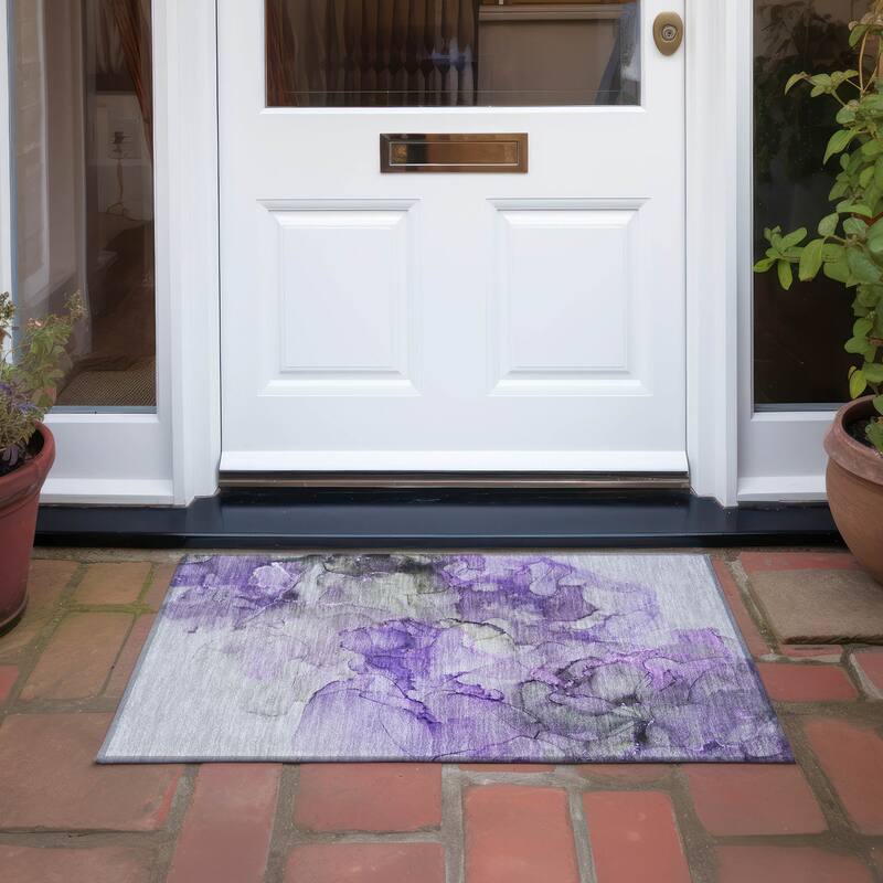 Almisi Artistic Abstract Weather Resistant Versatile Elegance Outdoor Rug