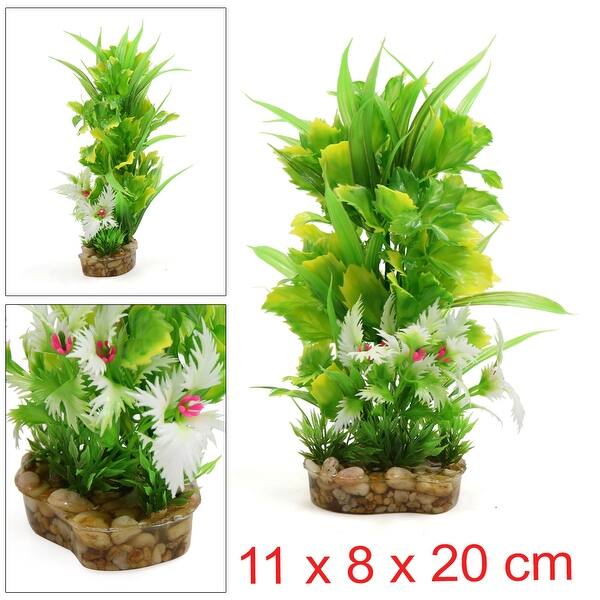 Shop Yellow Green Plastic Plant Decor Terrarium Aquarium Reptile
