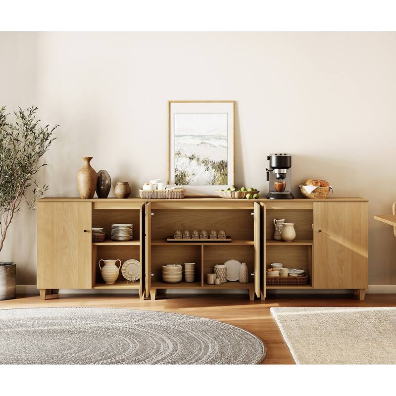 Sideboards Buffet Cabinets with Doors for Dining Room, 32.4"H