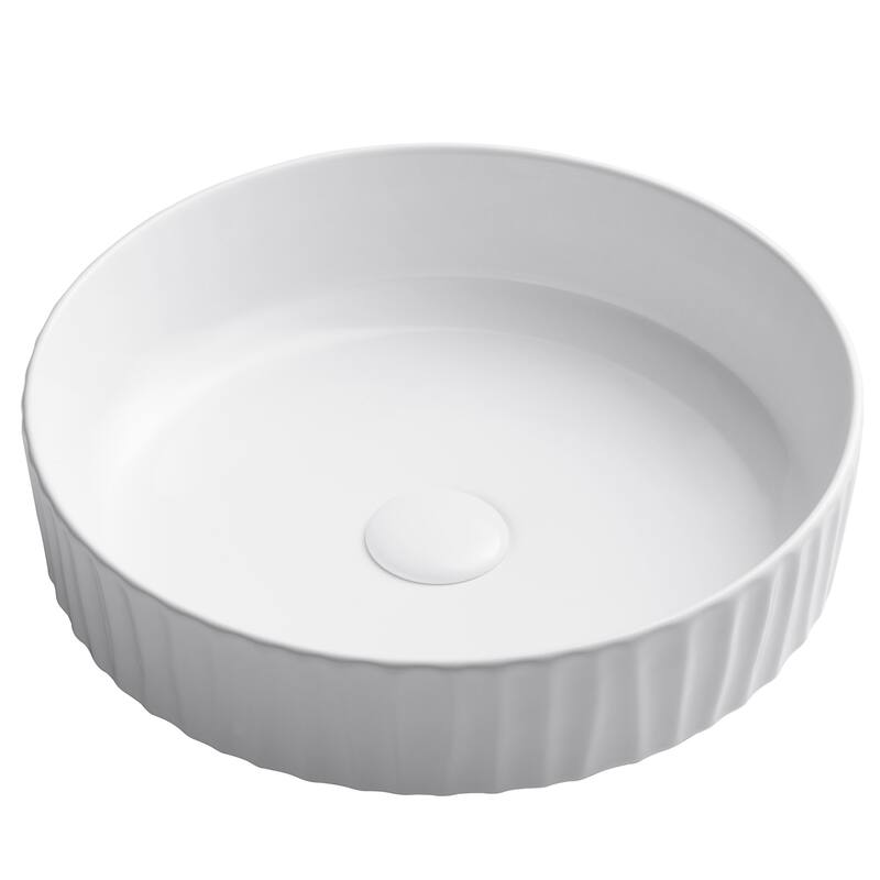 Kraus Viva 15-3/4" Circular Vitreous China Vessel Bathrrom Sink - Less