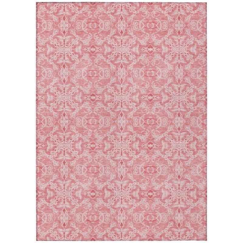 HomeRoots Medallion Transitional Rectangle Outdoor Rug