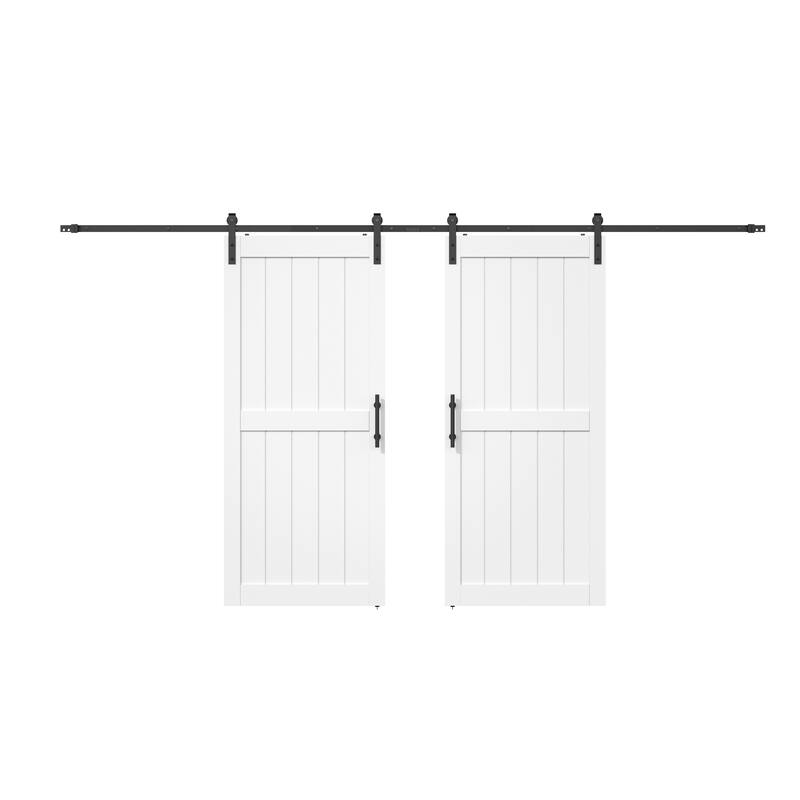 Sanding 30in./32in./36in./42in./48in.x 84in.MDF Barn Door With Sliding Hardware Kit ,Covered with Water-Proof PVC Surface