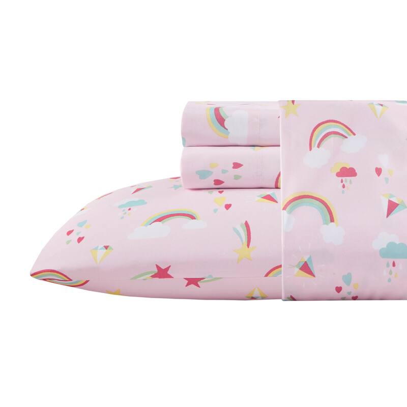 Intelligent Design Printed Microfiber Bed Sheet Set