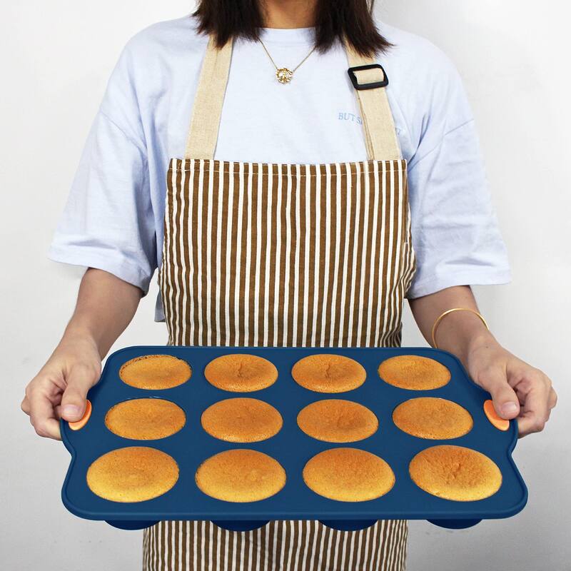 8 in 1 Silicone Baking Set - 6 Silicone Molds - 2 Silicone Baking Mat, Nonstick Cookie Sheet, Cake Muffin Bread Pan