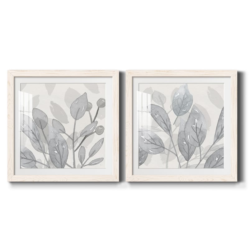 Shadow Leaves I-Premium Framed Print - Ready to Hang - 34.5x34.5 - White