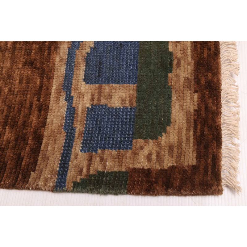 ECARPETGALLERY Hand-knotted Tangier Brown Wool Rug - 5'1 x 7'10