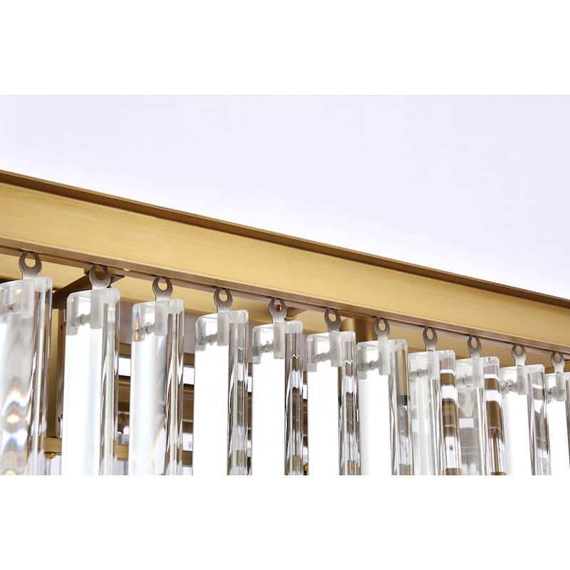 Indigo Home rectangle crystal chandelier in satin gold