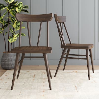 Plank and Beam Solid Wood Windsor Dining Chair - Set of 2