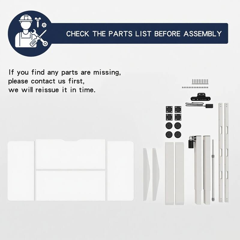 Rossetta 55" Electric Height Adjustable Standing Desk with Double Beam Single Motor