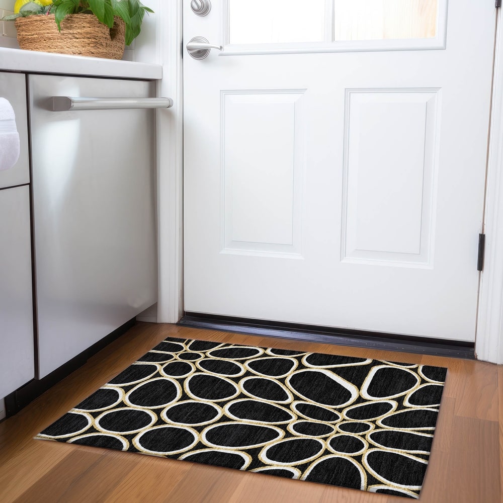 Premium Washable Super Soft Contemporary Bubble Mayfield Rug