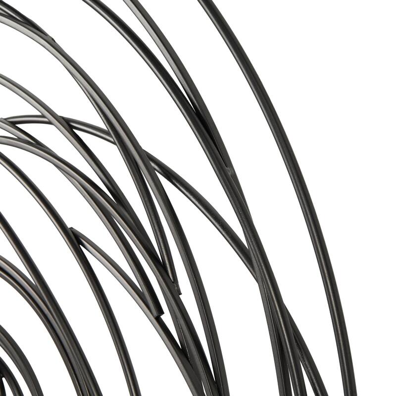 Metal Abstract Round Overlapping Lines Home Wall Decor - Black - Roche River Decor