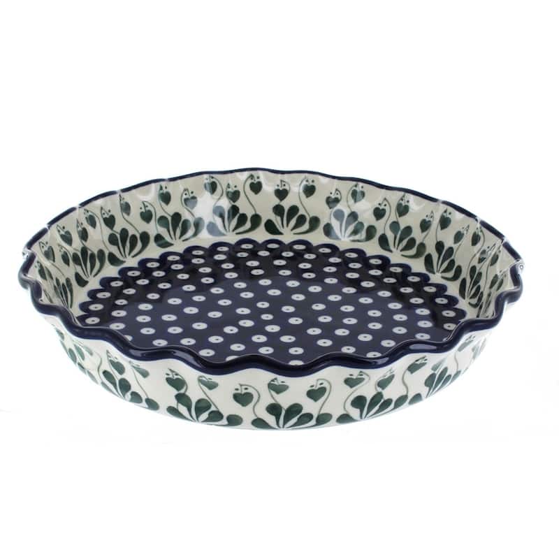 Blue Rose Polish Pottery 636 Ceramika Artystyczna Pie Plate - Alyce