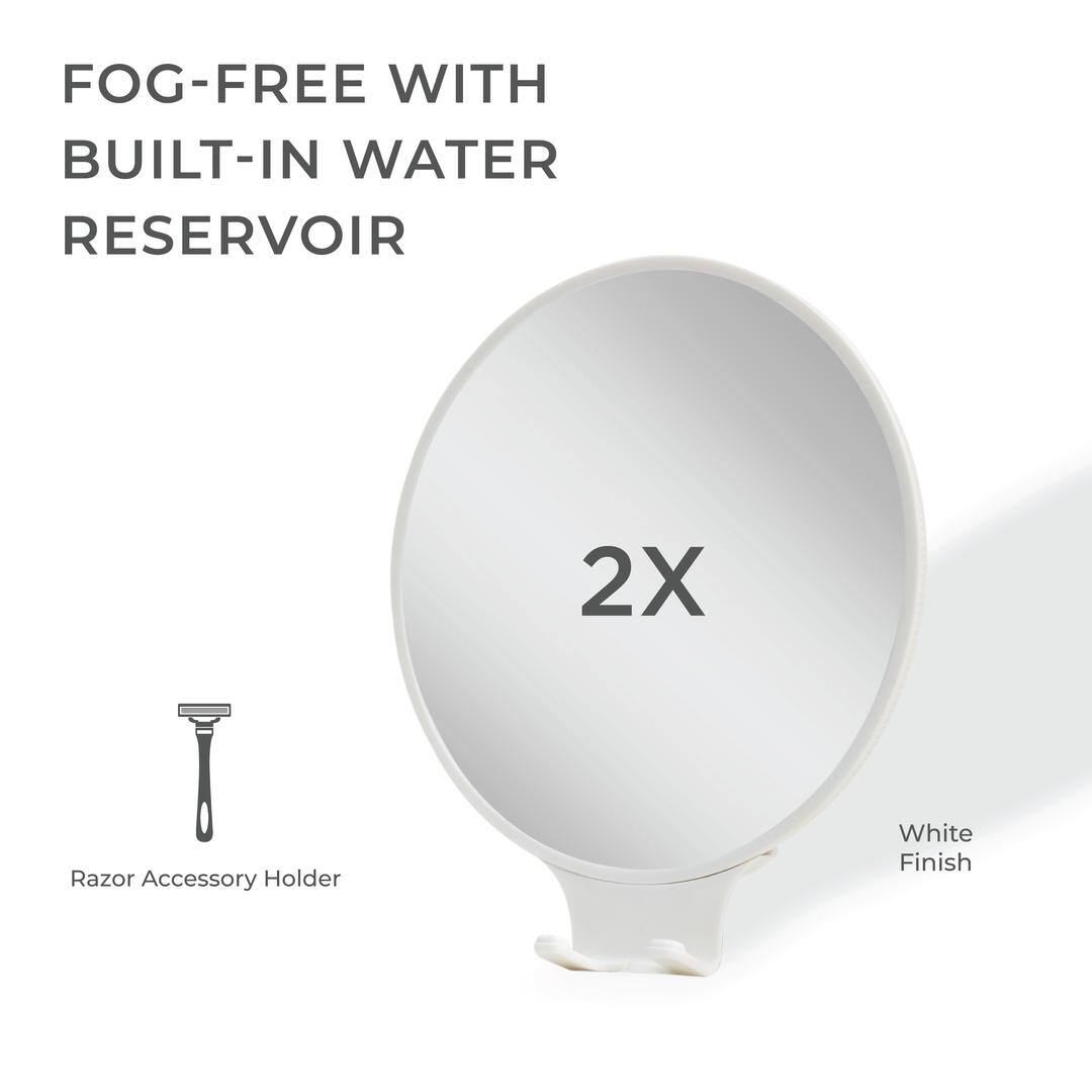 Zadro WaterFill Fogless Shaving Mirror w/ Magnification, Razor Holder