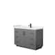 Option Dark Gray, Black Trim, Carrara Cultured Marble Top